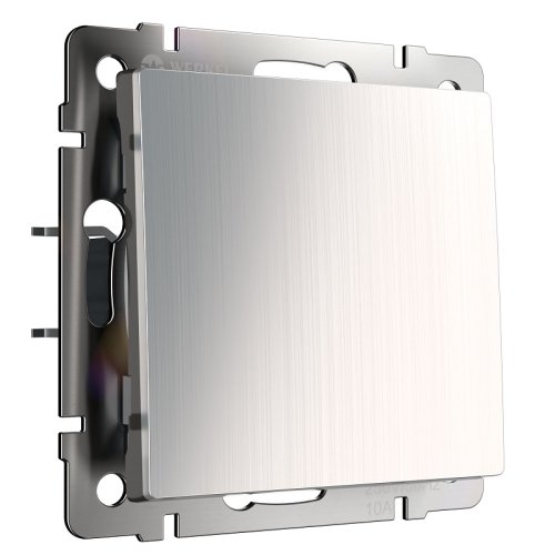 Переключатель без рамки Werkel 1-кл. проходной глянцевый никель картинка